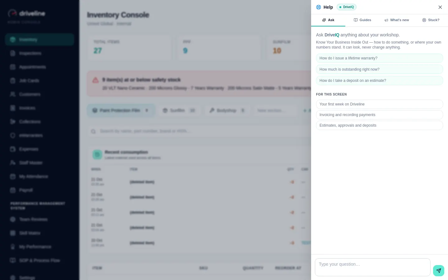 Reviews and training plans